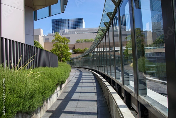 Fototapeta 大阪梅田グランフロントの屋上庭園から見える高層ビル