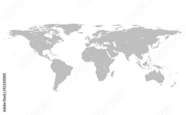 Fototapeta Gray Map World, Vector illustration, Eps10 