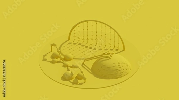 Obraz 3d rendering playground isolated yellow isometric 