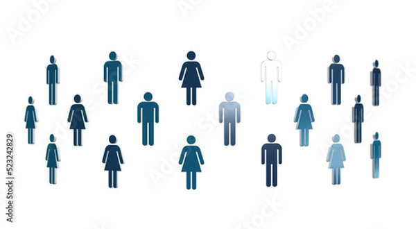 Fototapeta Businessman using data network with his fingers