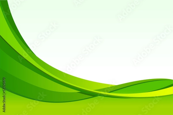 Obraz abstract green waves background. To see the other vector wavy background illustrations , please check Abstract Wavy Backgrounds collection.