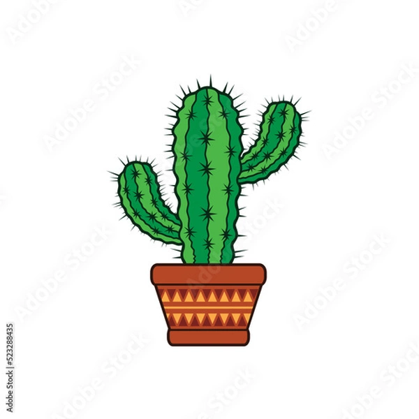 Obraz potted stylish cactus