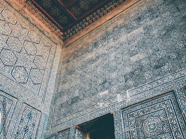 Fototapeta [Uzbekistan] Ceiling of The summer mosque in Kuhna Ark Fortress (Itchan Kala, Khiva)
