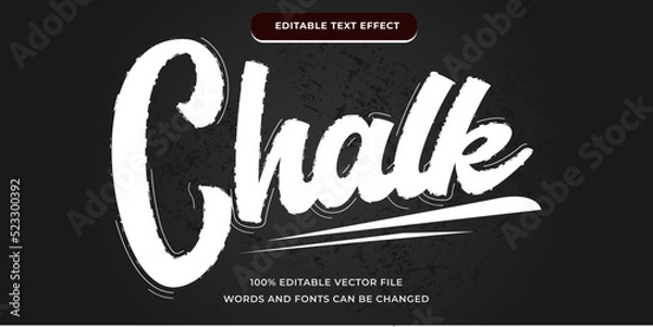 Fototapeta chalk modern text effect editable