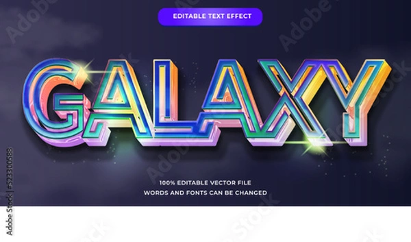 Obraz galaxy modern text effect editable
