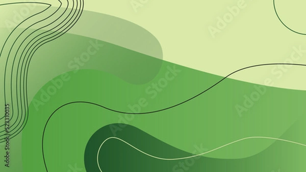 Fototapeta Green unique background for desktop, landing page, ppt background and poster
