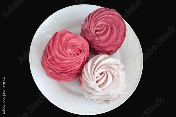 Obraz Marshmallow on a white plate