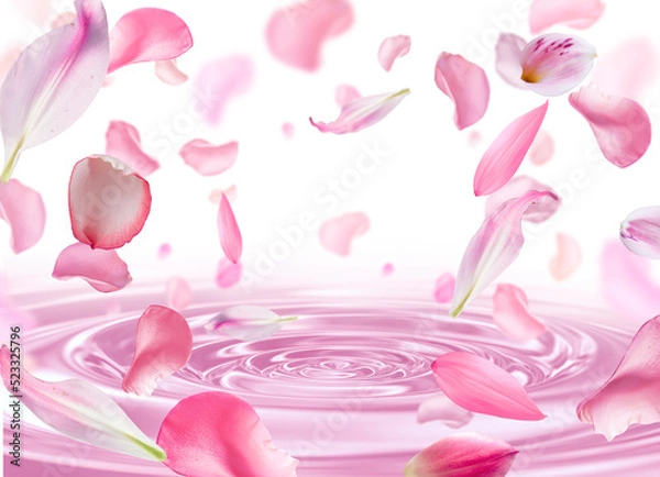 Fototapeta petals flower background for cosmetic product