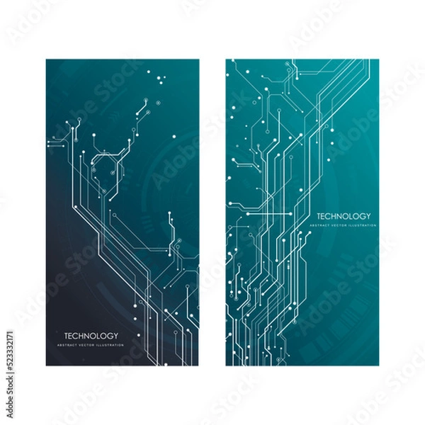 Obraz Circuit board  technological processes  science   concept futuristic digital technology background  vector illustration 