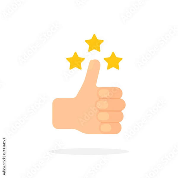 Fototapeta reputation or customer review icon like thumb up