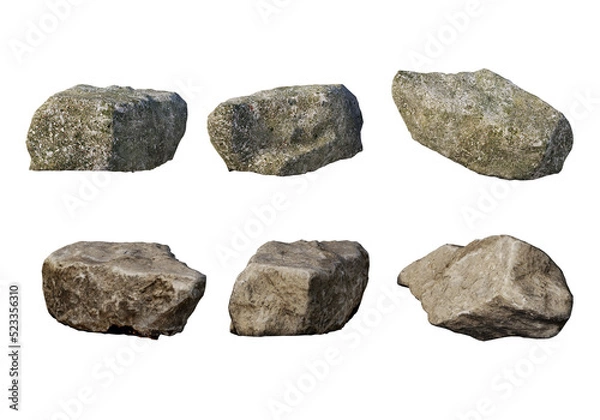 Fototapeta stone Different shapes on a transparent background