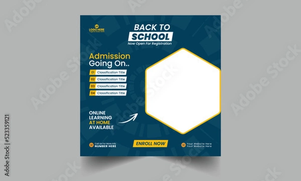 Obraz School Social Media Post Template