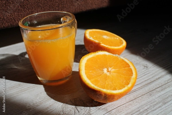 Obraz orange juice and oranges