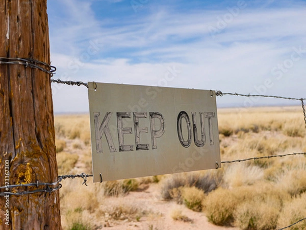 Fototapeta keep out sign
