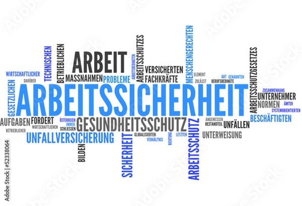 Obraz Arbeitssicherheit (Tagcloud)