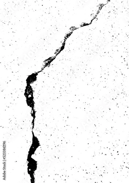 Obraz Distress grunge texture abstract background vector. Abandoned road, old dirty sidewalk. Aged cement, battered pavement. Black and white damaged footpath, crack concrete, bad condition rough wall art.