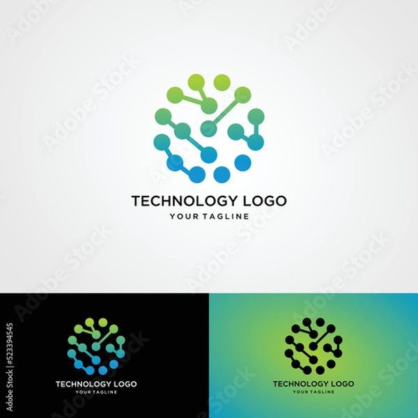 Obraz technology logo icon design template
