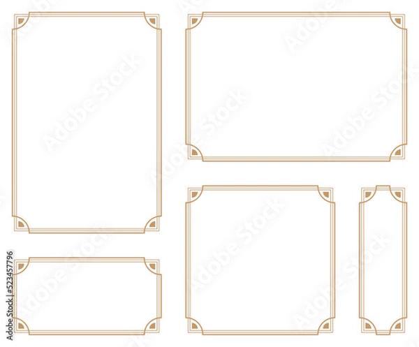 Obraz Decorative frame.A frame that gave a change in size to the same design.Good frame for a4 size paper.Certificate frame.