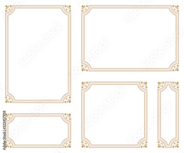 Obraz Decorative frame.A frame that gave a change in size to the same design.Good frame for a4 size paper.Certificate frame.