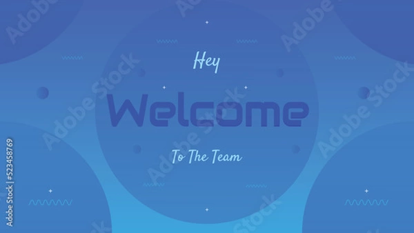 Fototapeta Welcome banner and sign with colorful background design