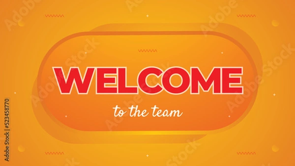 Fototapeta Welcome banner and sign with colorful background design