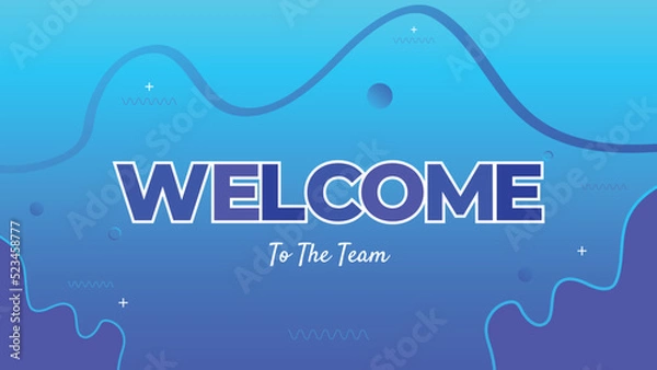 Fototapeta Welcome banner and sign with colorful background design