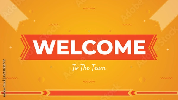 Fototapeta Welcome banner and sign with colorful background design