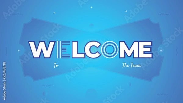 Fototapeta Welcome banner and sign with colorful background design