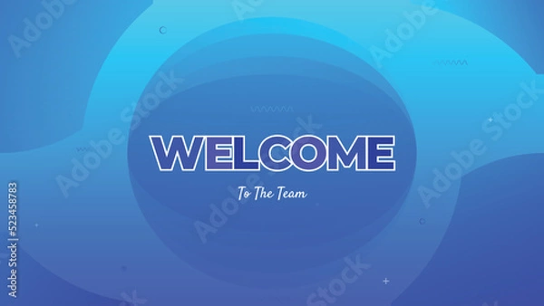 Fototapeta Welcome banner and sign with colorful background design