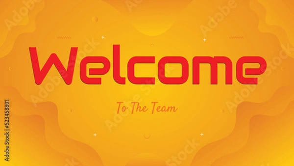 Fototapeta Welcome banner and sign with colorful background design