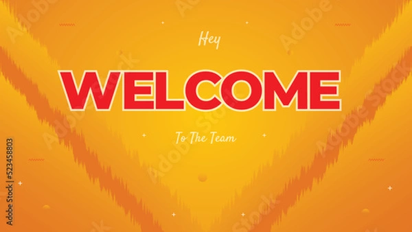 Fototapeta Welcome banner and sign with colorful background design