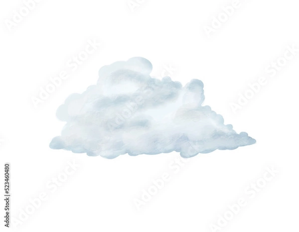 Obraz realistic watercolor cloud isolated on transparency background ep01