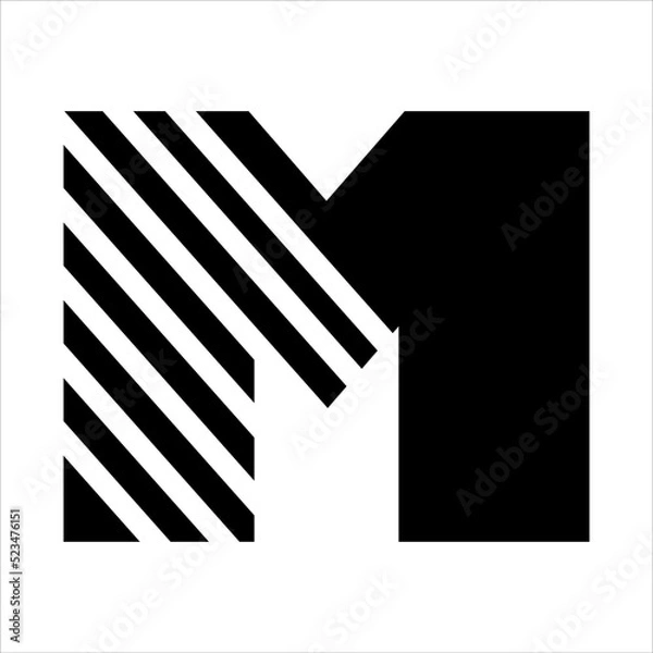 Fototapeta Letter M monogram logo vector creative design 