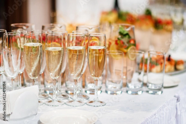 Fototapeta catering drinks on the table