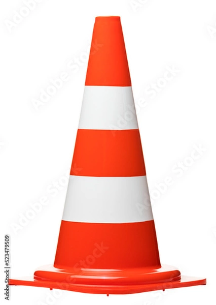 Fototapeta Traffic cone isolated on transparent background