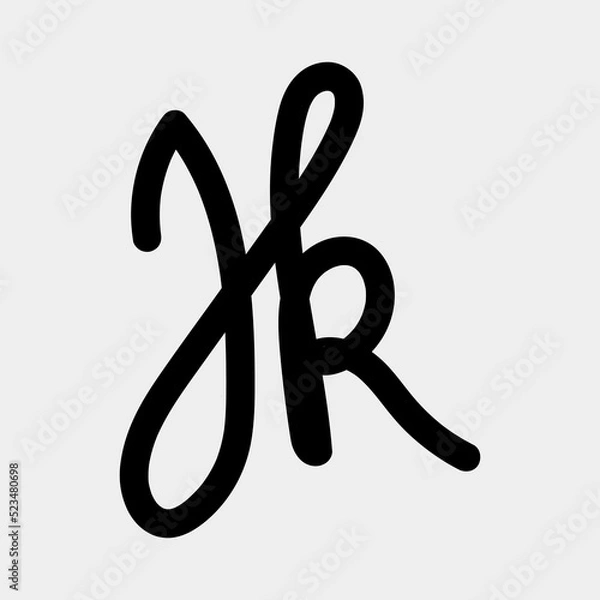 Fototapeta Letter JK simple logo vector creative design