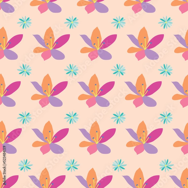 Fototapeta Flower Seamless Pattern