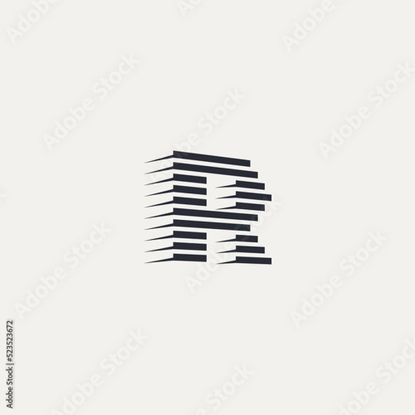 Obraz letter R logo vector. R logo company. letter R building construction logo vector template