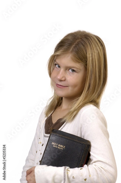 Fototapeta Girl with Bible