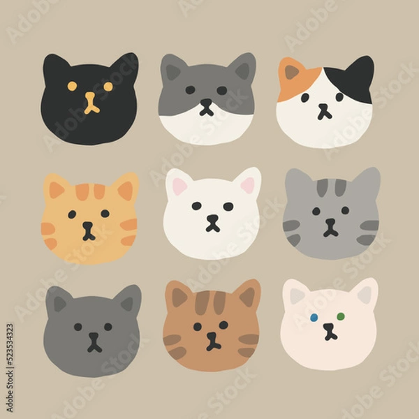 Obraz set of cats