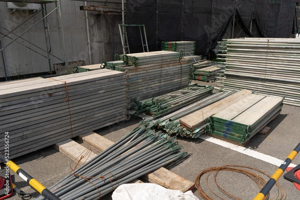 Obraz 工事現場の資材置き場