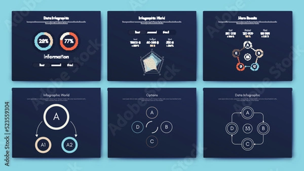 Obraz Vector graphics infographics with mobile phone. Template for creating mobile applications, workflow layout, diagram, banner, web design, business reports