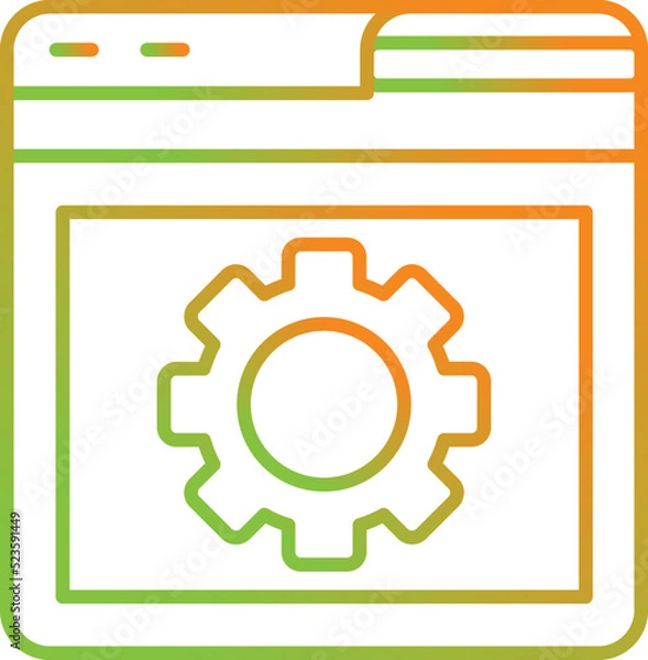 Fototapeta Browser Setting Icon