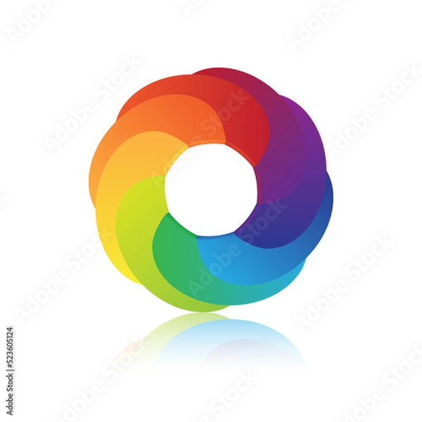 Obraz Abstract circle colorful 3d icon design