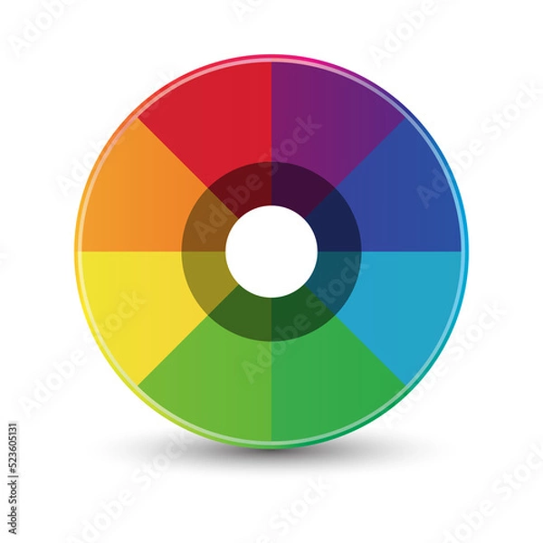 Obraz Abstract rainbow circle icon