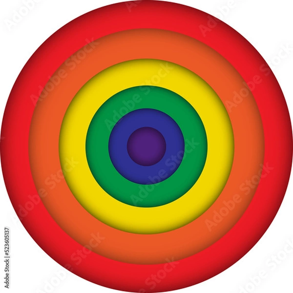 Obraz Abstract rainbow colors circles background