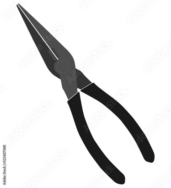 Obraz The plier with black and white vector
