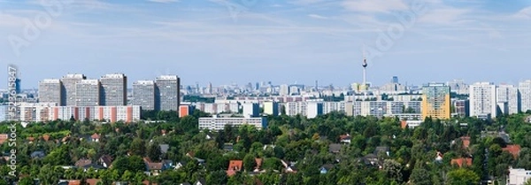 Obraz Blick auf Berlin von der Aussichtsplattform Wolkenhain in Marzahn.