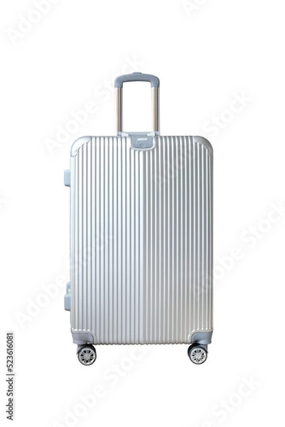 Fototapeta Bourne luggage on white background with path