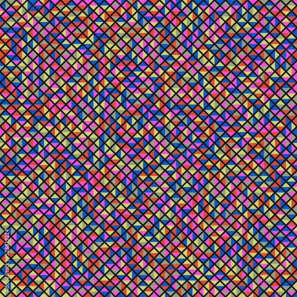 Fototapeta Color Rhombus tile tessellation pattern illustration